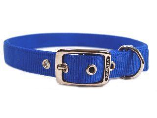 Hamilton Pet - Deluxe Double Thick Nylon Dog Collar - Blue - 1 Inch x 28 Inch