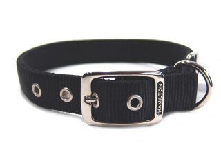 Hamilton Pet - Deluxe Double Thick Nylon Dog Collar - Black - 1 Inch x 22 Inch