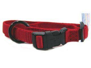Hamilton Pet - Adjustable Dog Collar - Red - 0.63 Inch x 12-18 Inch