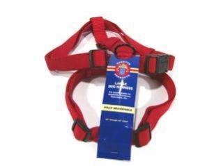 Hamilton Pet - Adjustable Comfort Nylon Dog Harness - Red - 1 x 30-40 Inch