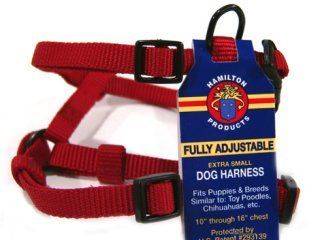 Hamilton Pet - Adjustable Comfort Dog Harness - Red - 3/8 x 10-16 Inch