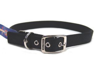 Hamilton Pet - Deluxe Double Thick Nylon Dog Collar - Black - 1 Inch x 32 Inch