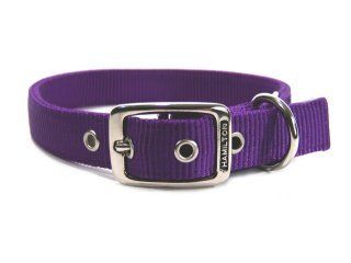Hamilton Pet - Deluxe Double Thick Nylon Dog Collar - Hot Purple - 1 Inch x 22 Inch