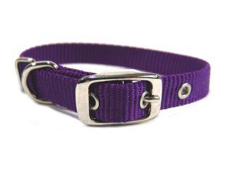 Hamilton Pet - Single Thick Nylon Deluxe Dog Collar - Hot Purple - 0.63 Inch x 14 Inch