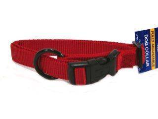 Hamilton Pet - Adjustable Dog Collar - Red - 3/4 x 16-22 Inch