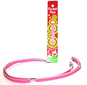 Leather Brothers - 4 Ft Pocket Pup Lead - Pink