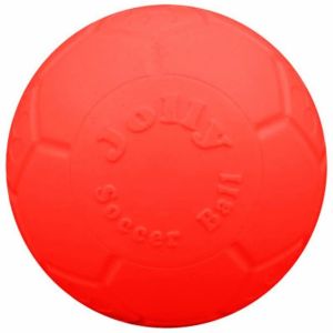 Jolly Pets - Jolly Soccer Ball - Orange - 6 Inch