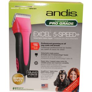Andis Company - Excel 5 Speed Clipper W/10 Blade - Fuchsia - 5 Speed