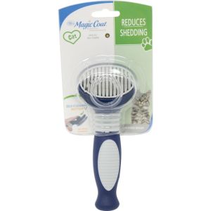 Four Paws Products - Self Cleaning Slicker Brush For Cat - Blue