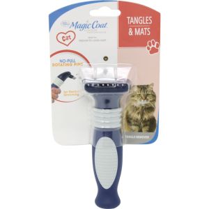 Four Paws Products - Tangle Remover No - Pull Rotating Pins For Cat - Blue