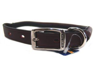 Hamilton Leather - Rolled Leather Collar - Burgundy - 3/4 x 20 Inch