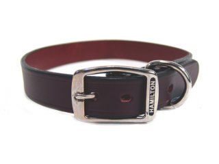 Hamilton Leather - Creased Leather Collar - Burgundy - 1 x 26 Inch