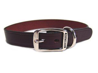 Hamilton Leather - Creased Leather Collar - Burgundy - 1 x 24 Inch