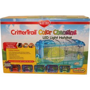 Super Pet - Container-Kaytee Critttrail Led Color Change Habitat - Assorted