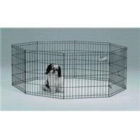 Midwest Container - 8 Panel Exercise Pen - Black - 24 X 24 Inch