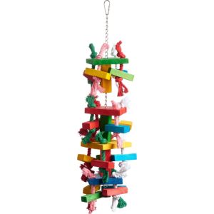 Prevue Pet Products - Bodacious Bites Tower Toy - Multi-Colored - 6X6X21 Inch