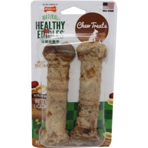 Nylabone - Healthy Edibles Chew Treats - Peanut Butter - Wolf/2 Pack
