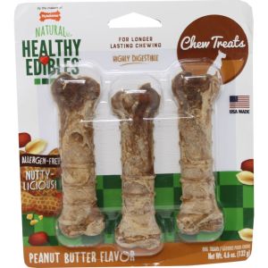 Nylabone - Healthy Edibles Chew Treats - Peanut Butter - Regular/3 Pack