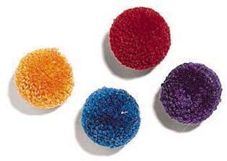 Ethical Cat - Wool Pompom with Catnip - Assorted - 4 Pack