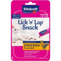 Vitakraft Pet - Lick N' Lap Tube Cat Treat - Chicken - 5 Pack
