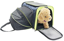 Cozy Ventilated One-Side Expandable Pet Travel Carrier for Dogs and Cats for pets up to  20 lbs