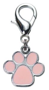Leather Brothers - Fancy Enamel Paw Pendant - Pink