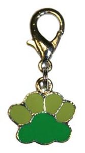 Leather Brothers - Charm Enamel Paw Pendant - Green
