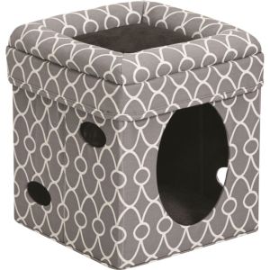 Midwest Homes For Pets - Curious Cat Cube - Gray - 15X15X16.5