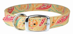 Leather Brothers - 1/2" Regular Paisley Leather Collar - Sand - 10" Length