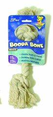 Booda - 2 Knot Rope Bone Dog Toy - White - Extra Small