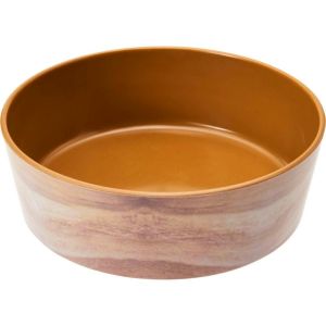 Ethical Stoneware Dish - Unbreak-A-Bowlz Melamine Wood - Tan/Brown - 8 Inch