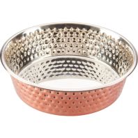 Ethical Ss Dishes -Honeycomb Non Skid Stainless Steel Dish - Copper - 1 Quart