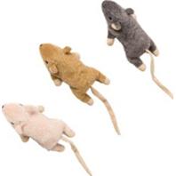 Ethical Cat - Flat Mouse W/Catnip Cat Toy - Assorted - 5.5 In