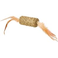 Ethical Cat - Seagrass Roller W/Feathers Cat Toy - Assorted - 4In