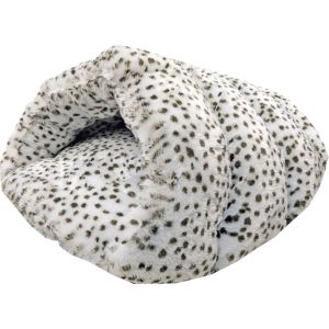 Ethical Fashion - Seasonal - Sleep Zone Snow Leopard Cuddle Cave - Snow Leopard - 22 Inch