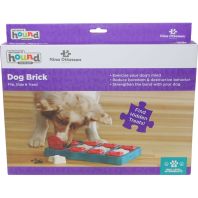 Petstages -Dog Brick Puzzle Stimulate Mind & Senses Level 2 - Blue