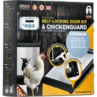 My Favorite Chicken - Premium Self-Locking Coop Door Combo - 13X13X3