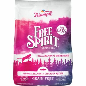 Triumph Pet Industries - Free Spirit Dry Cat Food - Salmon/Chickpea - 11 Lb