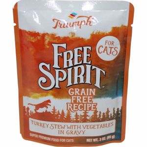 Triumph Pet Industries - Triumph Free Spirit Grain Free Cat Pouch - Turkey/Vegetable - 3 oz
