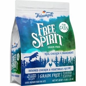Triumph Pet Industries - Free Spirit Dry Cat Food - Chicken/Vegetab - 3 Lb