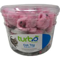 Coastal Pet Products -Turbo Furry Mice Cat Toy Canister - Multi - 90 Piece