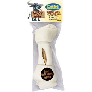 Ims Trading Corporation - Cadet Hide-A-Bull Bull Stick Stuffed Rawhide Bone