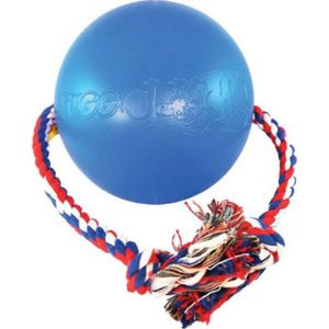 Ethical Dog - Tuggo Ball With Rope - Blue - 7 Inch