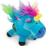 Quaker Pet Group -Godog Unicorns Durable Plush Dog Toy - Blue - Large