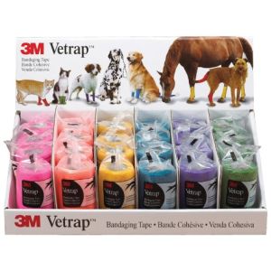 3M - Vetrap Bandaging Tape Display - Assorted Bright - 24 Piece