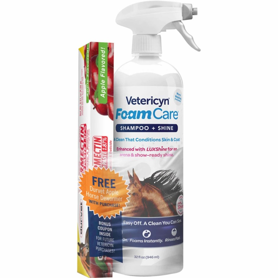 Innovacyn - Wrap Vetericyn Plus Equine Shampoo And Ivermectin - 32 oz