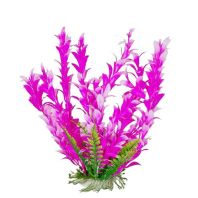 Aquatop Aquatic Supplies  - Aquarium Plant With Weighted Base - 16 Inch - Pink/White