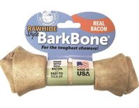 Pet Qwerks -Barkbone Rawhide Style Nylon Dog Chew - Bacon - Small