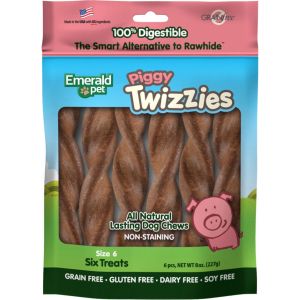 Emerald Pet Products - Twizzies Sticks - Piggy - 6 Inch