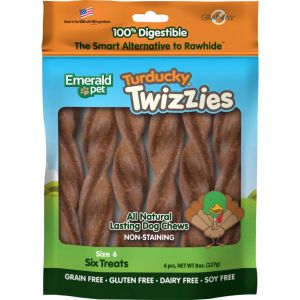 Emerald Pet Products - Twizzies Sticks - Turducky - 6 Inch